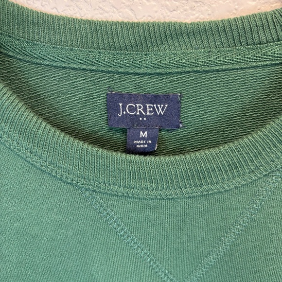 J. Crew Green Crewneck Sweater with Yellow Dog Design - Picture 3 of 7